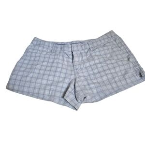 Women's Gray Checkered Plaid Shorts